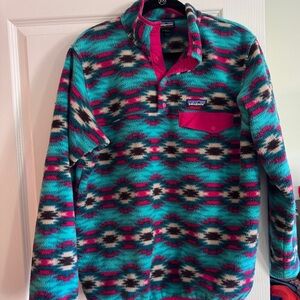 Rare Patagonia Synchilla Snap-T Wild Desert Teal Fleece Pullover Jacket